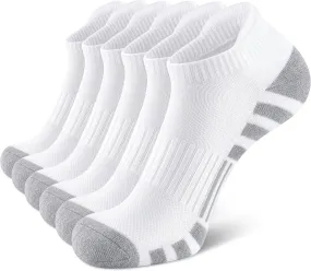 Airacker Athletic Running Ankle Cotton Socks, Low Cut Cushioned Performance Anti-Blister Tab Sports Socks for Men Women