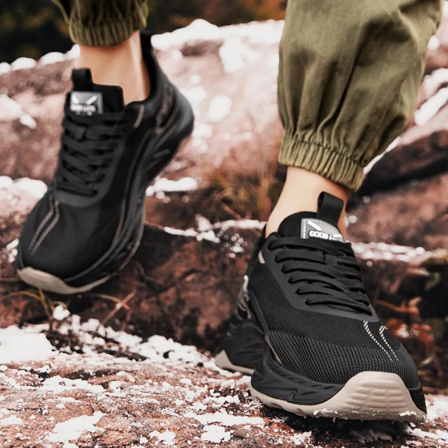 and Trendy Men's Waterproof Cloth Hiking Sports Shoes. Suitable for Outdoor Activities Like Mountain Climbing, Hiking, Fitness, Walking, as Well as Daily outings (Green,9)