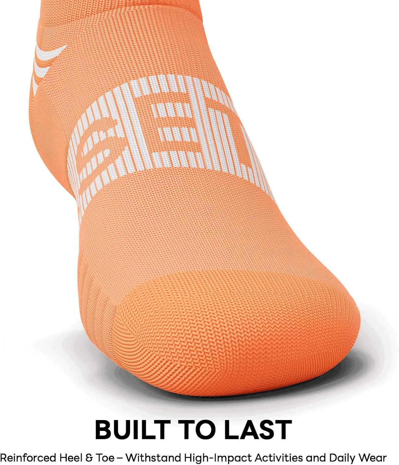 Ankle Compression Socks for Men and Women, 6 Pairs Cushioned Low Cut Athletic Running Sock with Arch Support