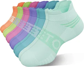 Ankle Compression Socks for Men and Women, 6 Pairs Cushioned Low Cut Athletic Running Sock with Arch Support