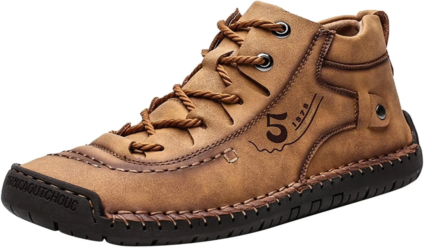BORAMAX Mens Casual Shoes Fashion Sneakers Non Slip PU Leather Classic Walking Shoes Suit Shoes Autumn Mid Top Men Shoes