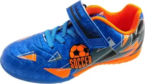 Boys Turf Shoes Soccer Indoor Trainers Football Cleats Outdoor Futsal Shoes Hook Loop for Girls (Little Kid/Big Kid)