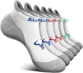 BULLIANT Running Socks Men-Athletic Ankle Wicking Socks Cushioned For Men Walking-Arch Compression Support