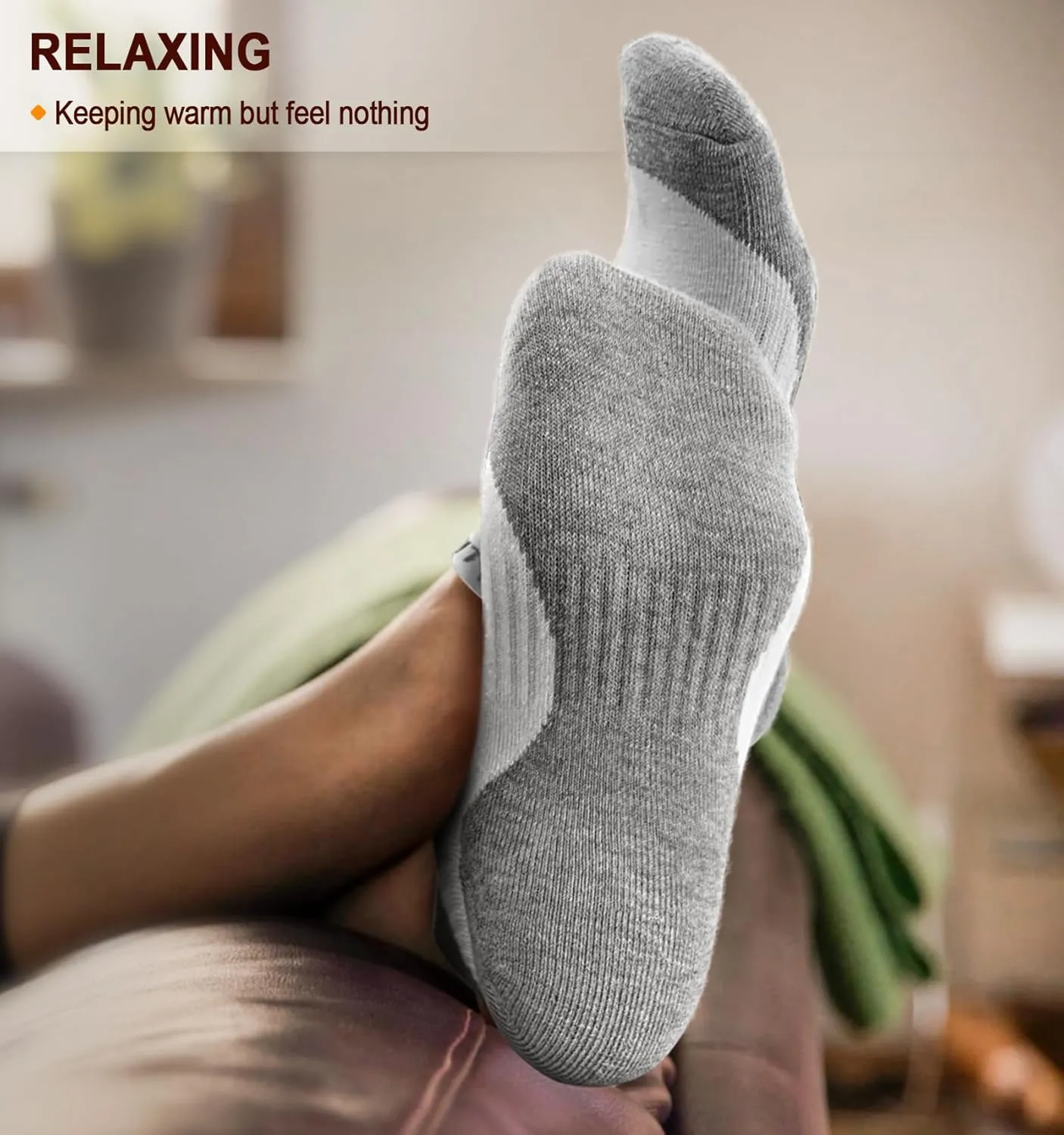 BULLIANT Running Socks Men-Athletic Ankle Wicking Socks Cushioned For Men Walking-Arch Compression Support