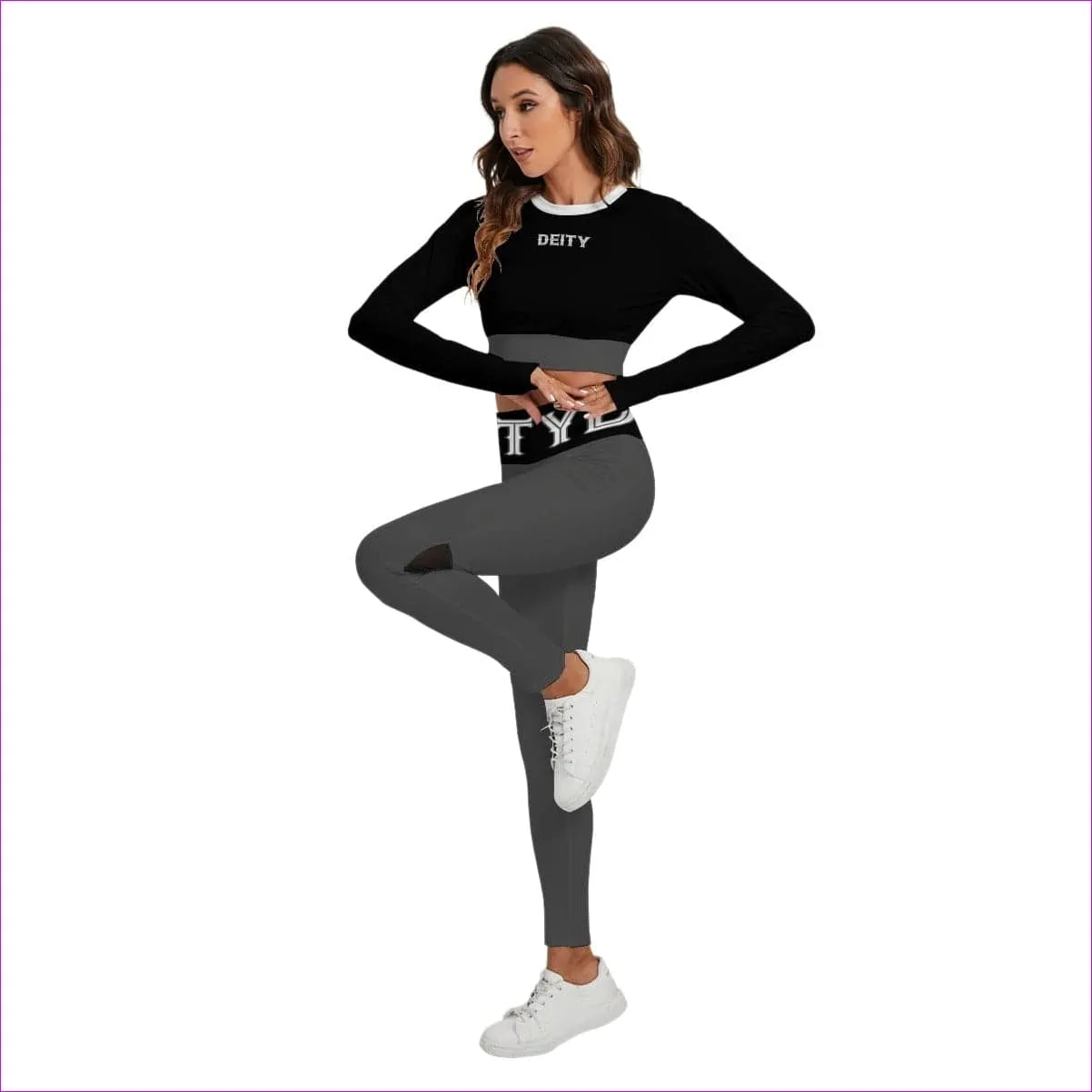 Deity Womens Sport Set With Backless Top And Leggings