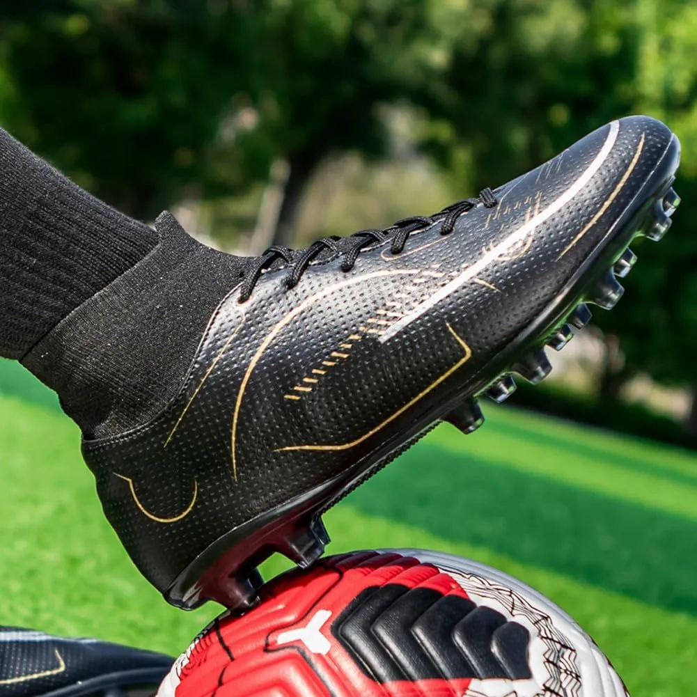 ESXGED Womens Soccer Boots Spike Shoes Mens Athletic Outdoor/Indoor Comfortable Football Shoes Running Walking Student Cleats Sneakers