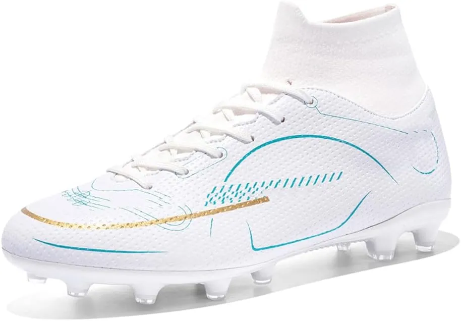 ESXGED Womens Soccer Boots Spike Shoes Mens Athletic Outdoor/Indoor Comfortable Football Shoes Running Walking Student Cleats Sneakers
