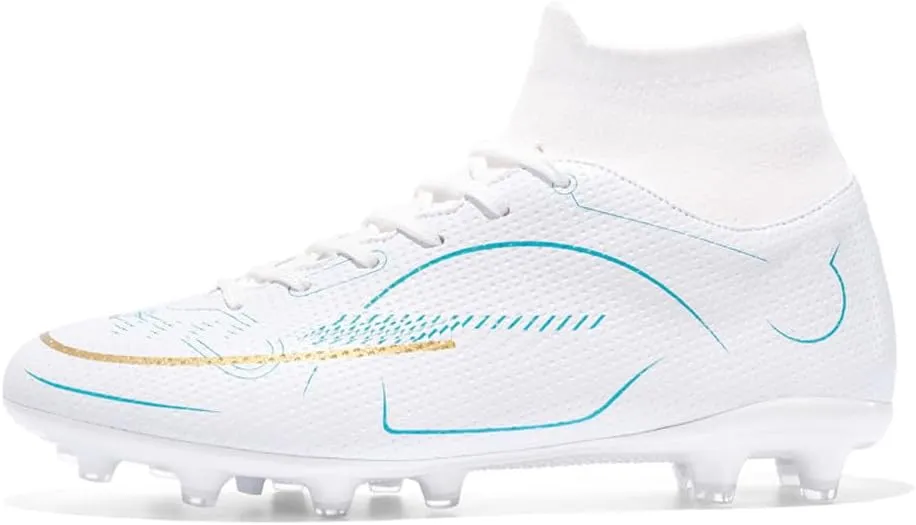 ESXGED Womens Soccer Boots Spike Shoes Mens Athletic Outdoor/Indoor Comfortable Football Shoes Running Walking Student Cleats Sneakers