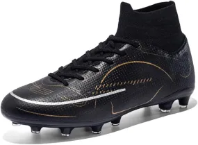 ESXGED Womens Soccer Boots Spike Shoes Mens Athletic Outdoor/Indoor Comfortable Football Shoes Running Walking Student Cleats Sneakers