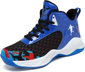 Fashion Anti Slip Wear Resistant High top Children's Sports Basketball Shoe