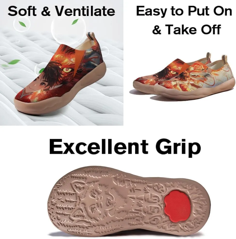 Men's Slip-on Knitted Walking Shoes, Casual and Lightweight Loafers, Comfortable and Breathable Travel Shoes