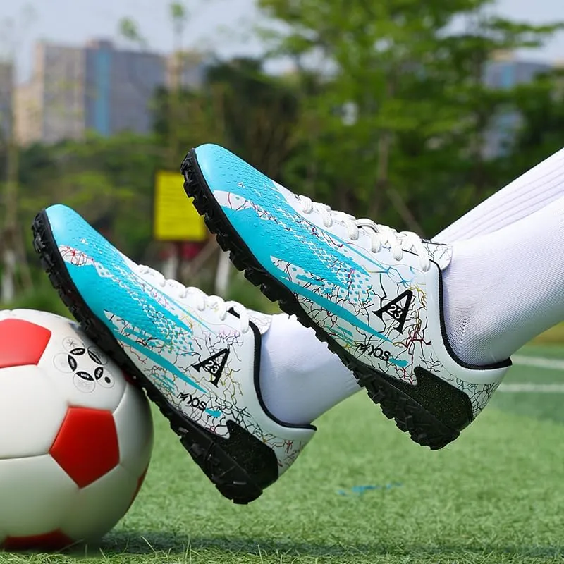 Mens Soccer Cleats Football Boots Professional Training Turf Mens Outdoor Indoor Sports Athletic Big Boy's Sneaker Indoor Shoes for Kids Soccer