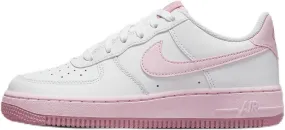 Nike Air Force 1 Big Kids' Shoes (FV5948-100, White/Elemental Pink/Medium Soft Pink/Pink Foam) Size 4.5