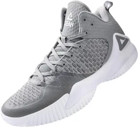 PEAK High Top Mens Basketball Shoes Streetball Master Breathable Outdoor Sneakers Cushioning Shoes for Fitness
