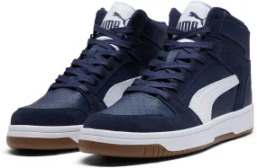 PUMA Men's Rebound Layup Mid Shoes Sneaker, Navy-White, 10