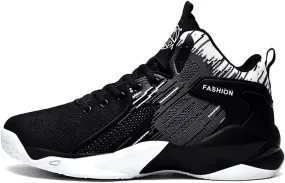 Unisex High Top Lightweight Fly-Weaving Running Jogging Sneakers Basketball Shoes for Youth
