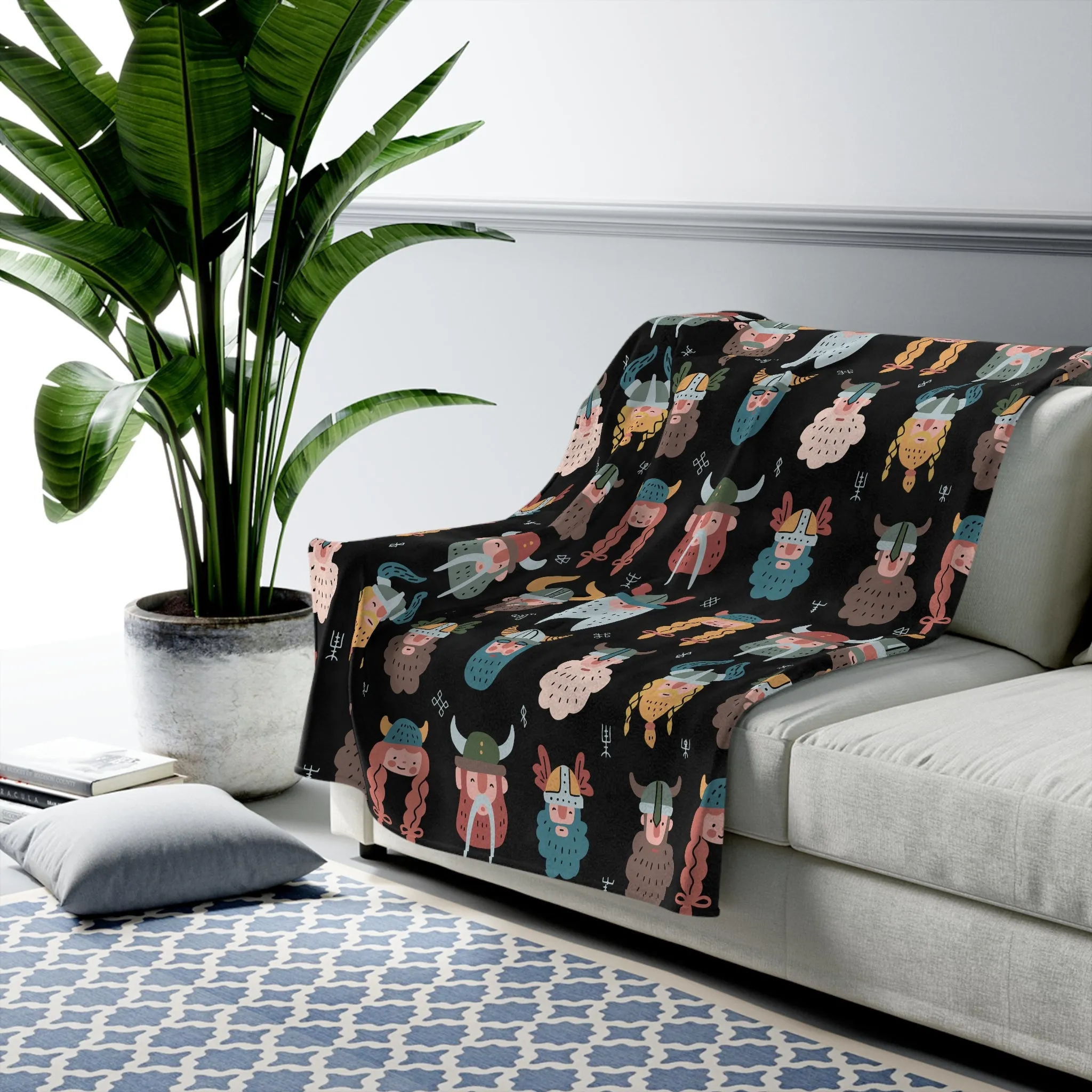Viking Velveteen Plush Throw Blanket