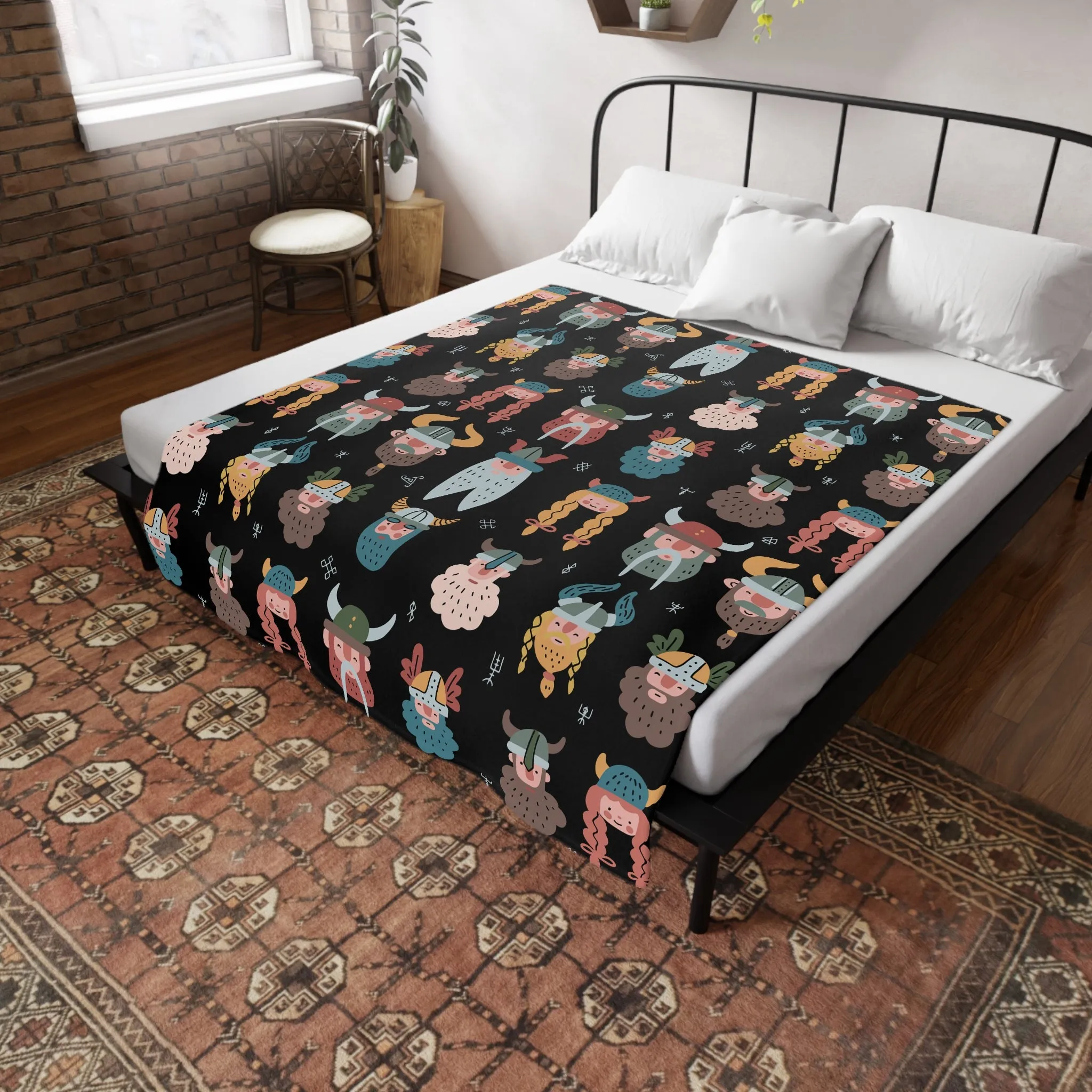 Viking Velveteen Plush Throw Blanket