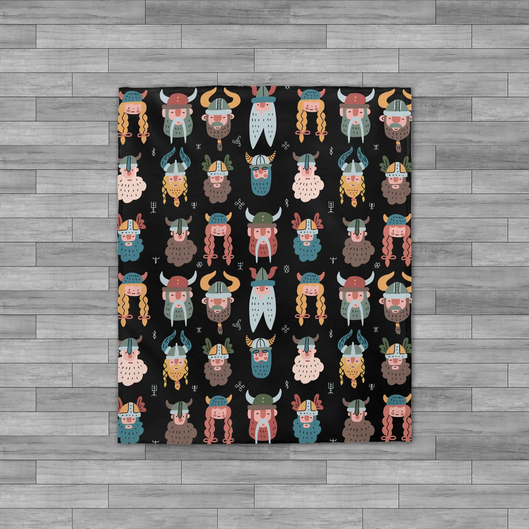Viking Velveteen Plush Throw Blanket