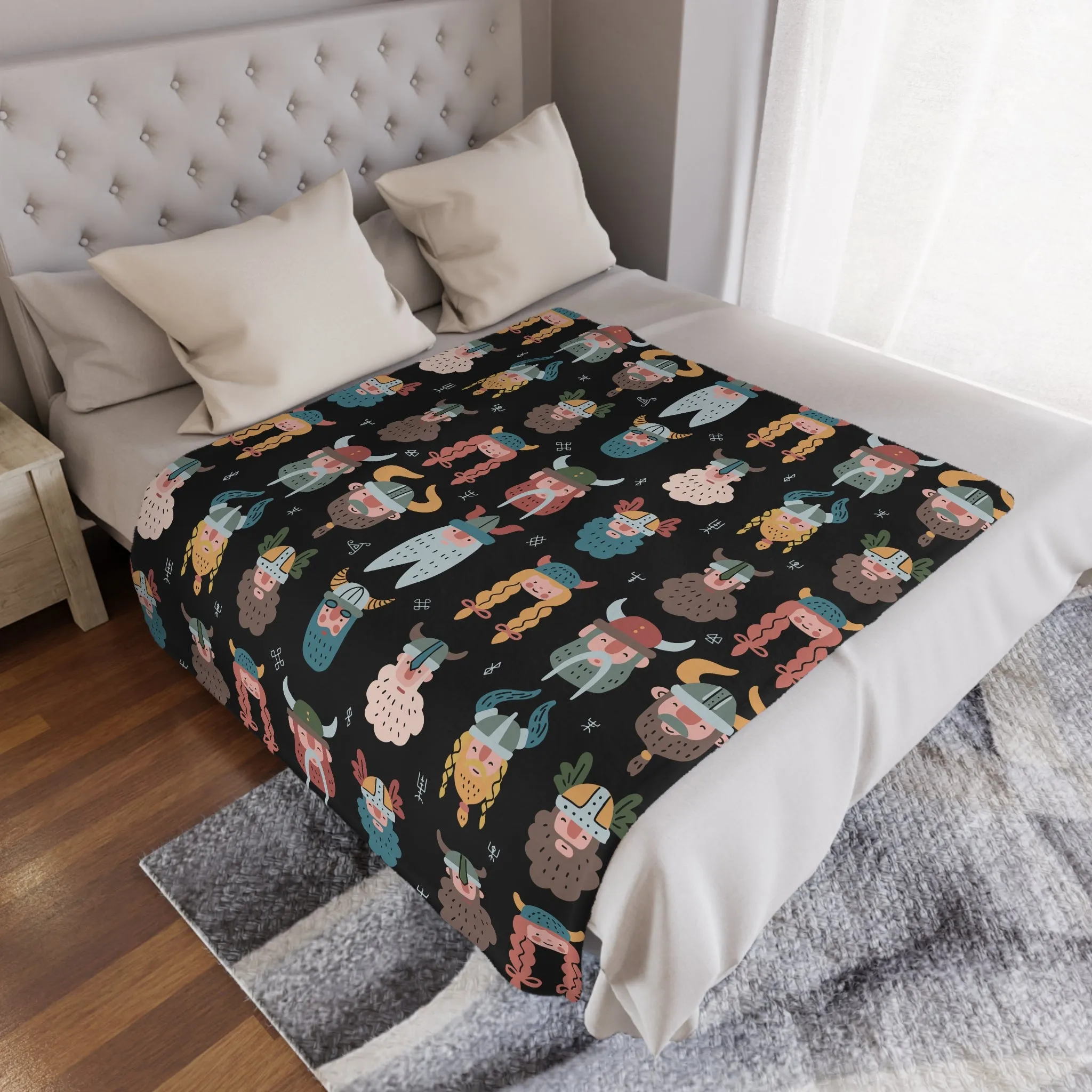 Viking Velveteen Plush Throw Blanket