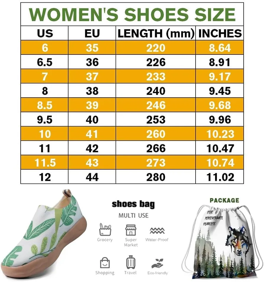 Women's Leaf Series Slip-On Shoes Lightweight and Comfortable Artistic Travel Sneakers Casual and Fashionable Daily Loafers