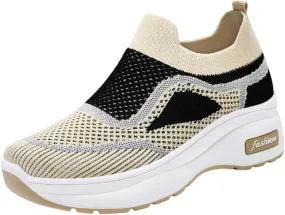 ZSpzx Womens Jogging Tennis Sneakers Slip On Air Cushioned Padded Insole Orthopedic Platform Shoes Walking Sneaker Breathable Mesh Casual Comfy Lightweight Shoe for Gym Travel Daily Wear ZSpzx Womens Jogging Tennis Sneakers Slip On Air Cushioned Padded Insole Orthopedic Platform Shoes Walking Sneaker Breathable Mesh Casual Comfy Lightweight Shoe for Gym Travel Daily Wear